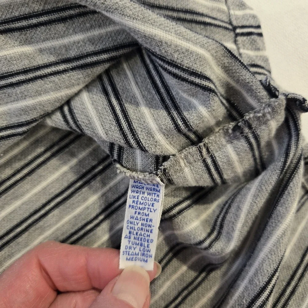Polo Ralph Lauren Black‎ Gray White Stripes 2XL XXL